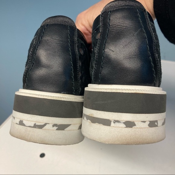 PERTINI Sz 39 Slip-On Comfort Platform Leather Top Mesh Design Slip On Loafers - Picture 7 of 7